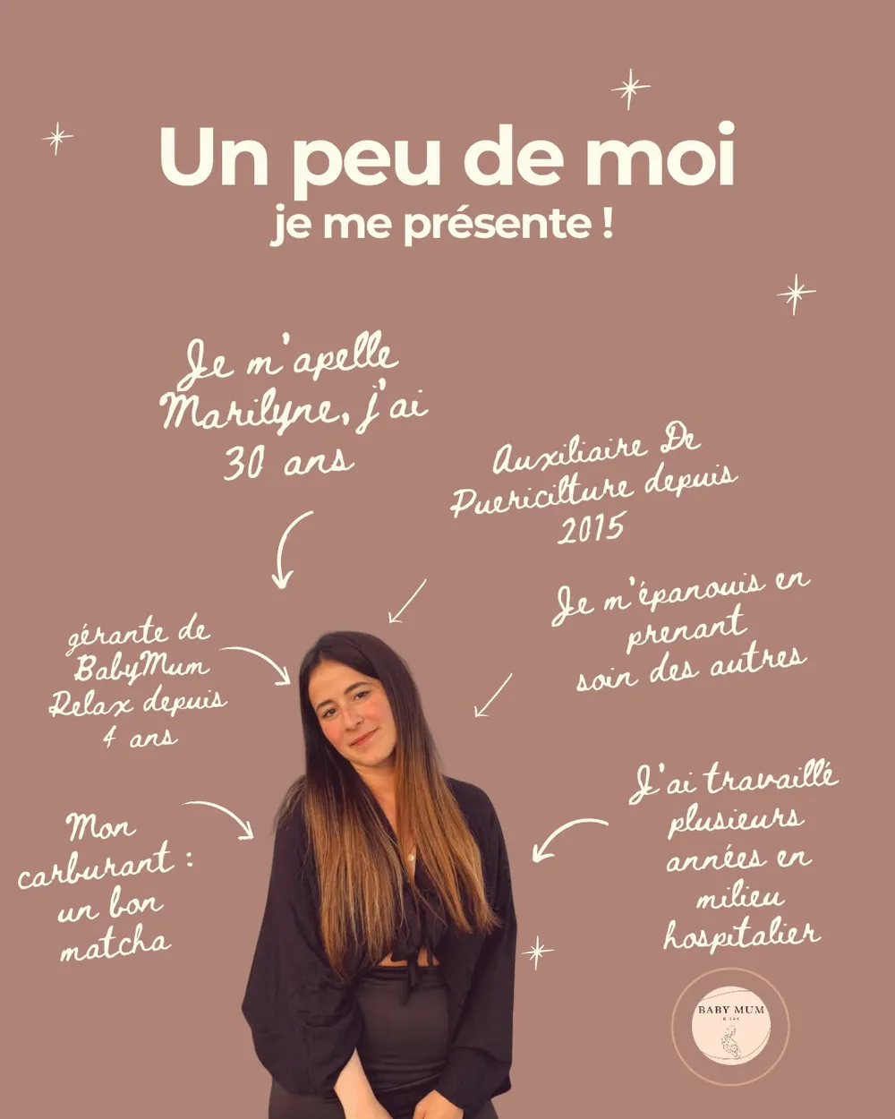 Marilyne, auxiliaire de puériculture et accompagnante périnatale, fondatrice de BabyMum Relax